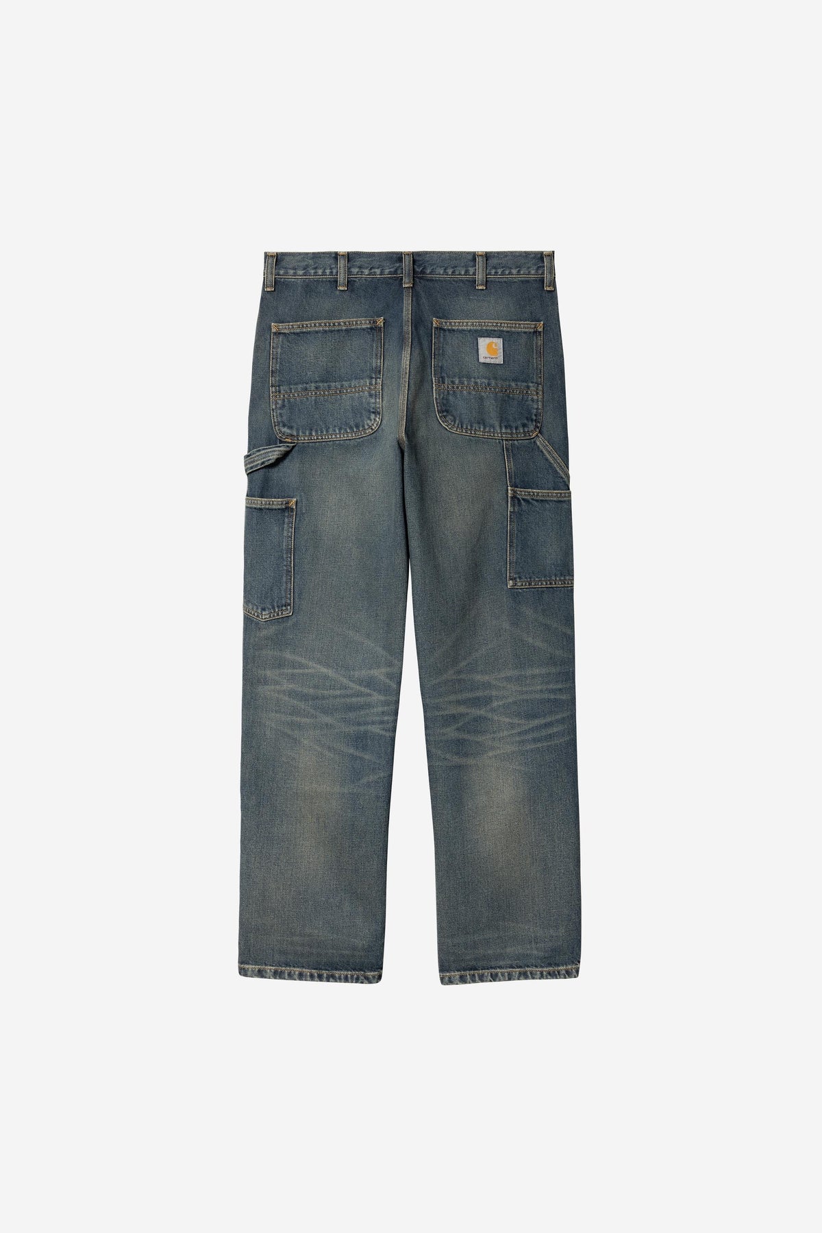 Double Knee Pant blue /worn used wash | Bildmaterial bereitgestellt von SHOES.PLEASE.