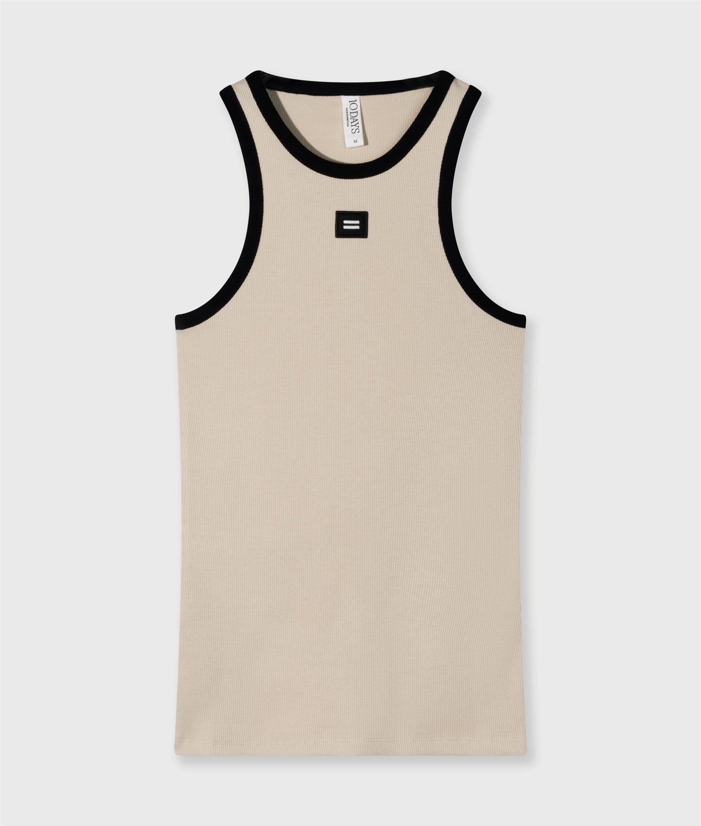 Tank Top Rib Contrast light earth | Bildmaterial bereitgestellt von SHOES.PLEASE.
