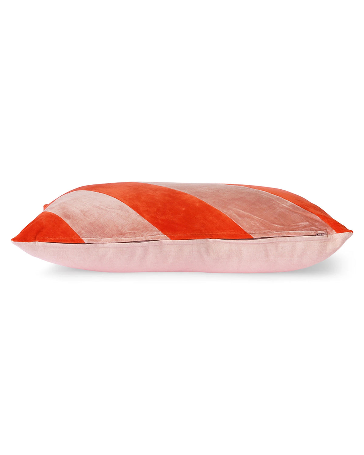 Striped velvet cushion red/pink (40x60) | Bildmaterial bereitgestellt von SHOES.PLEASE.