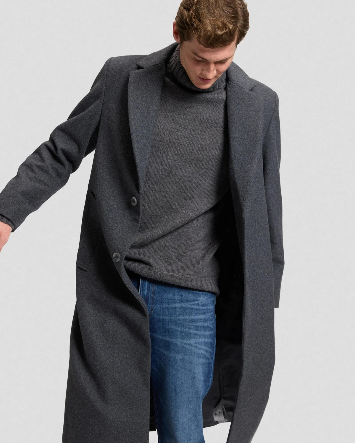 LONG WOOL CAR COAT heather grey | Bildmaterial bereitgestellt von SHOES.PLEASE.