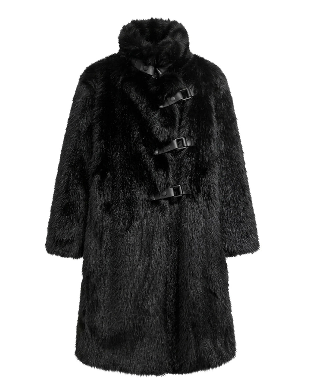 Bee Toggle Long Hair Overcoat black | Bildmaterial bereitgestellt von SHOES.PLEASE.