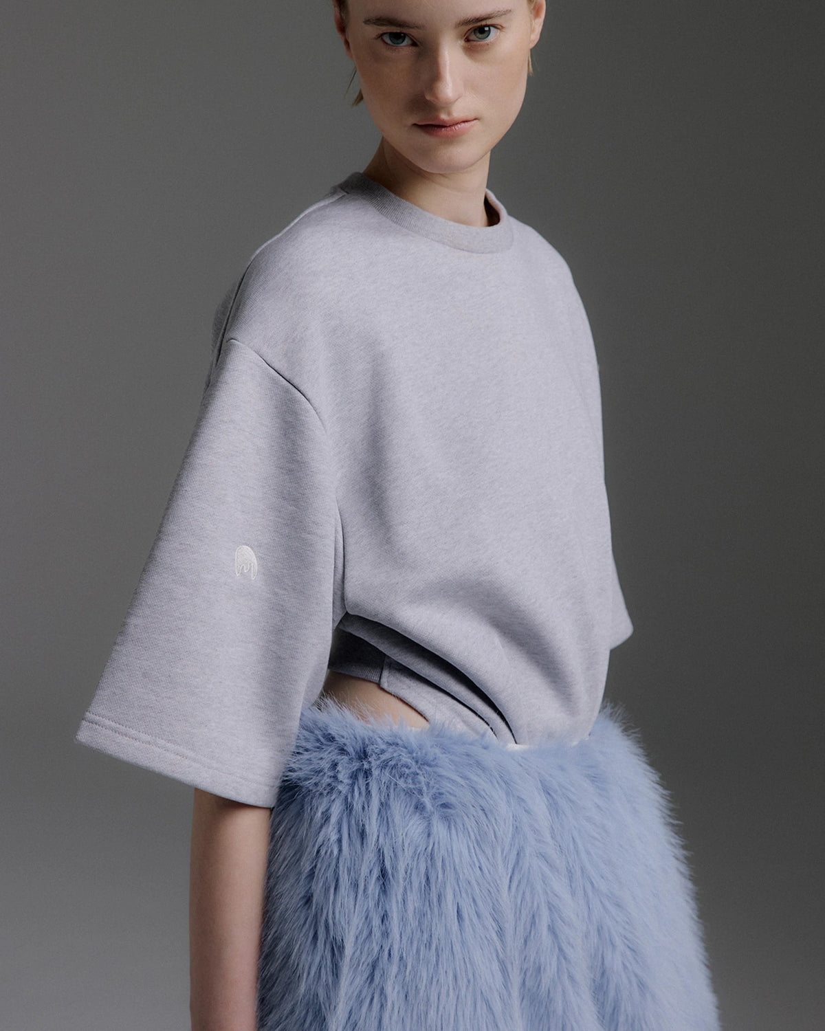 Ovely Fur Long Skirt ice blue | Bildmaterial bereitgestellt von SHOES.PLEASE.