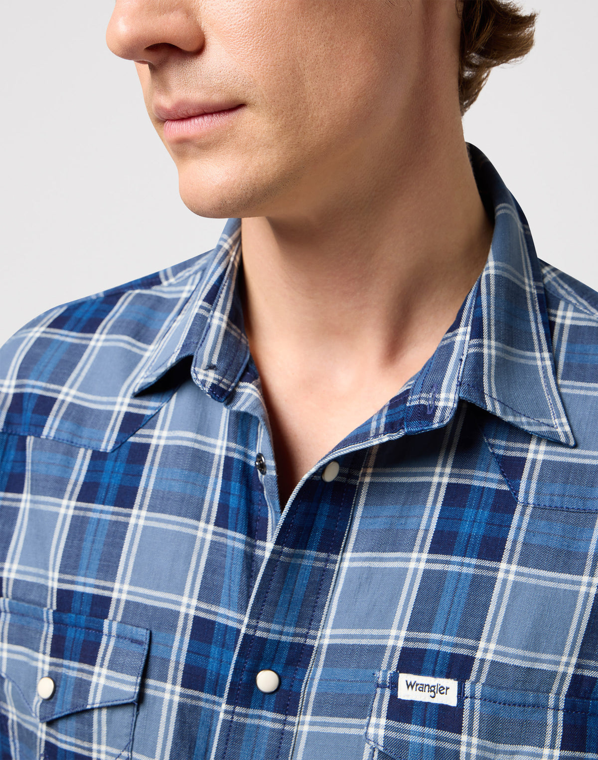 SS_WESTERN_SHIRT LIGHT_INDIGO blue | Bildmaterial bereitgestellt von SHOES.PLEASE.