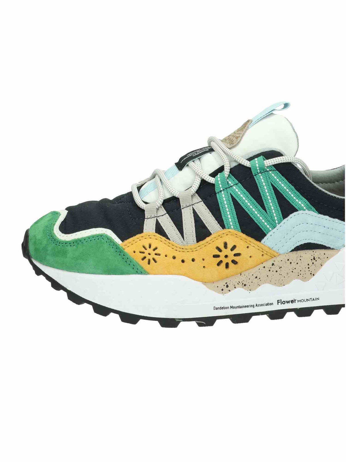 Washi Man Suede/Nylon Green-Yellow-Navy | Bildmaterial bereitgestellt von SHOES.PLEASE.