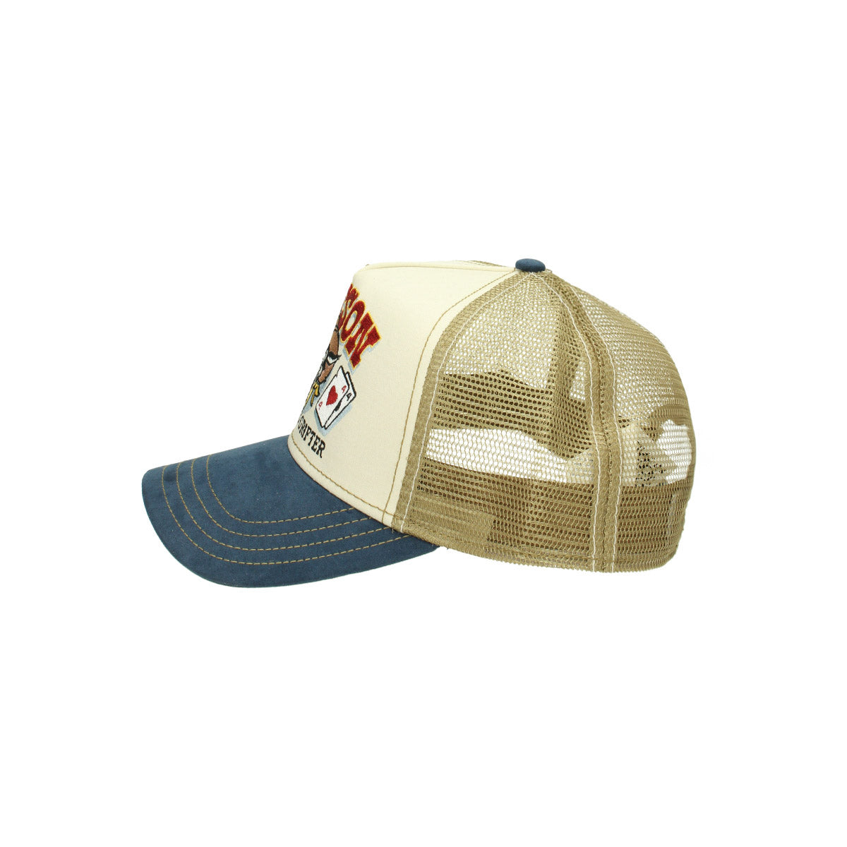 Trucker Cap Gambling Grifter blau beige | Bildmaterial bereitgestellt von SHOES.PLEASE.