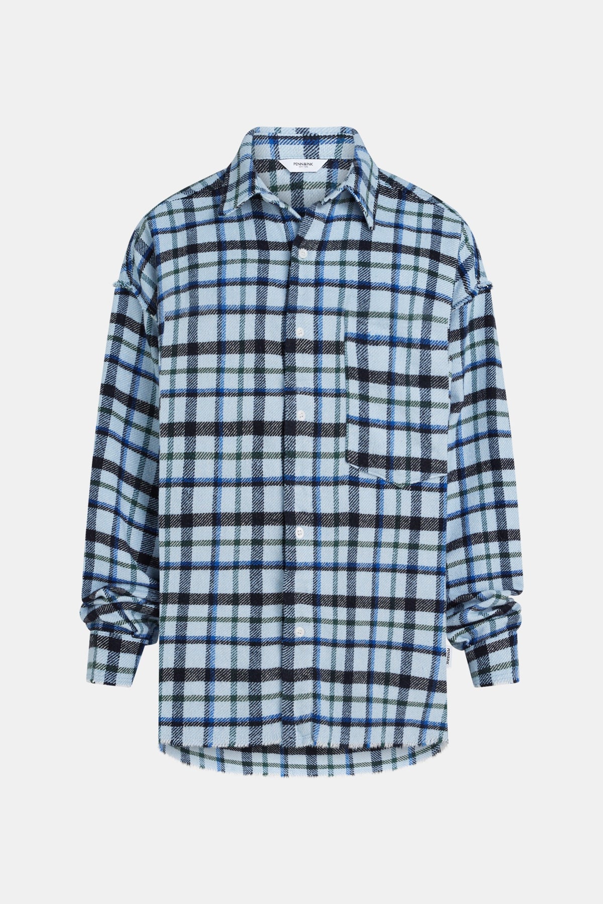 Blouse blue check | Bildmaterial bereitgestellt von SHOES.PLEASE.