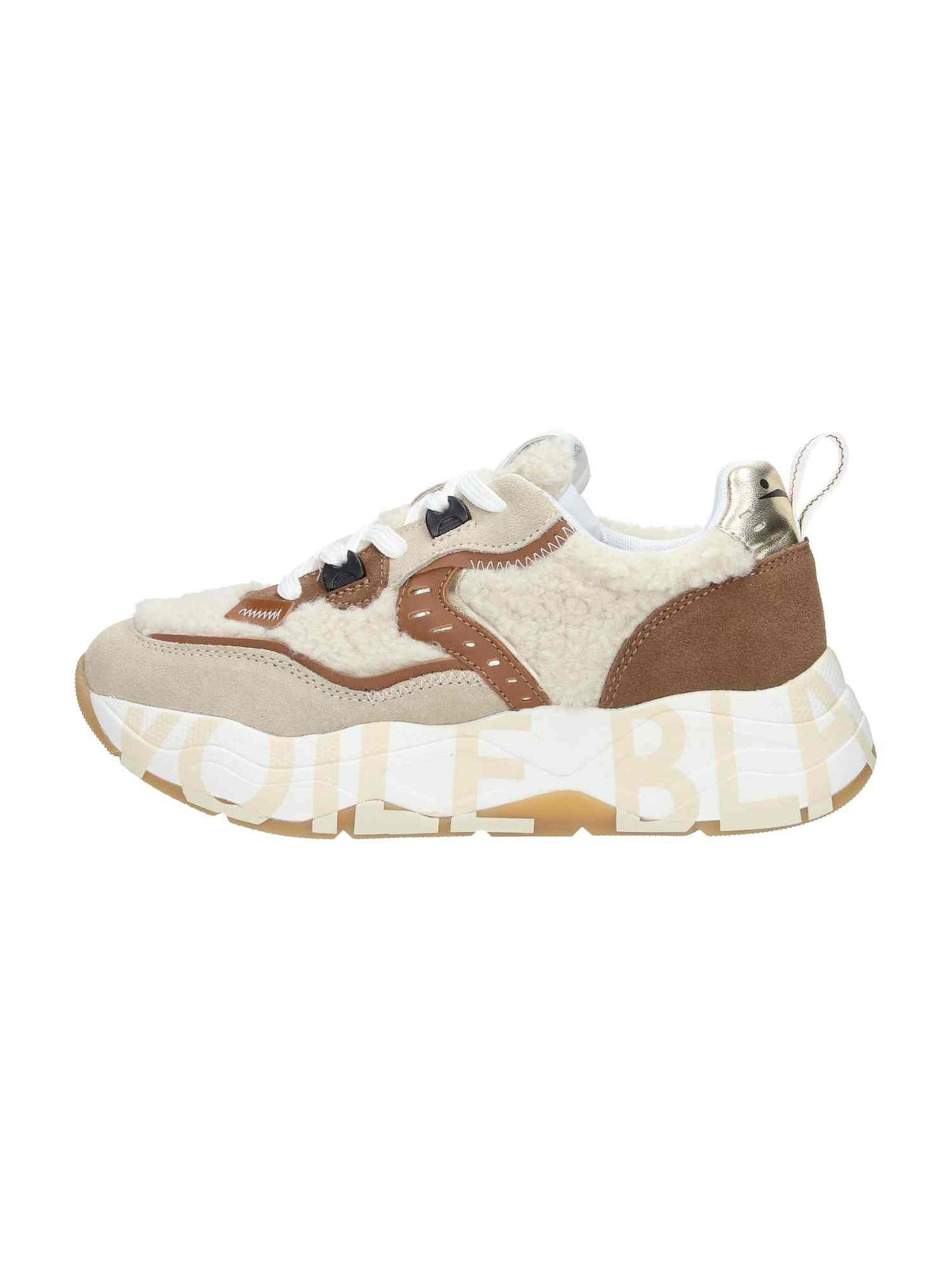 Club105. Suede/Teddy ice white cognac | Bildmaterial bereitgestellt von SHOES.PLEASE.