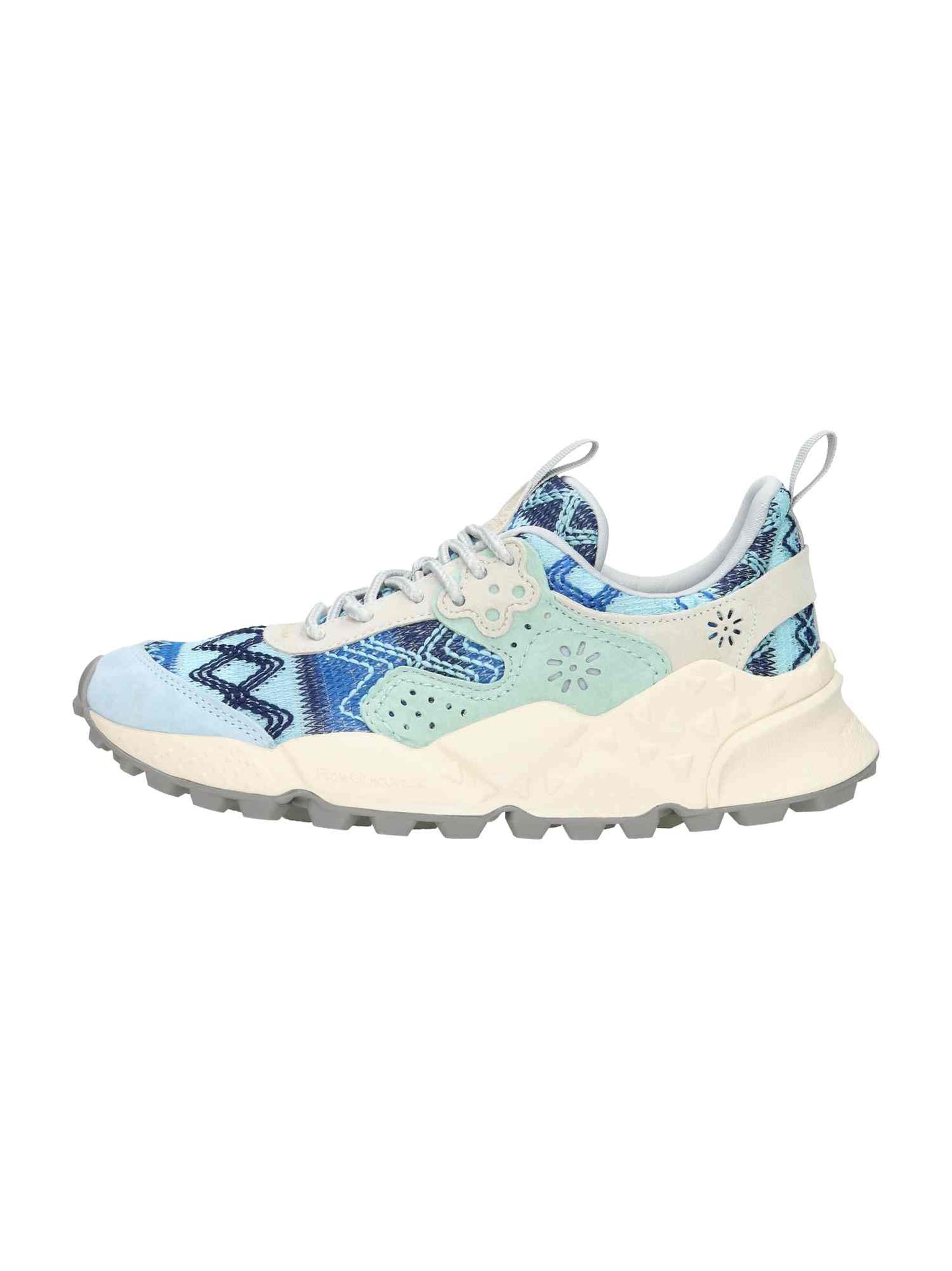 Kotetsu Woman Suede/Knitted Multi Fabric grey/light blue/cream | Bildmaterial bereitgestellt von SHOES.PLEASE.