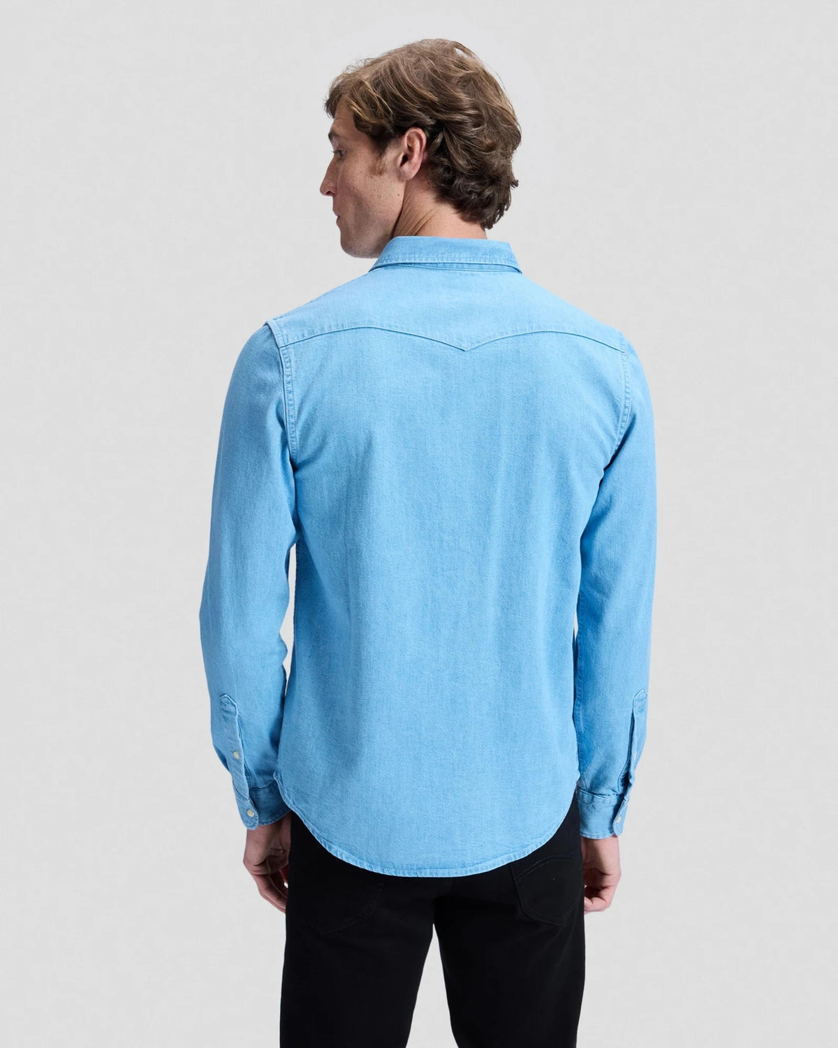 REGULAR WESTERN SHIRT LAKESIDE WASH denim blue | Bildmaterial bereitgestellt von SHOES.PLEASE.