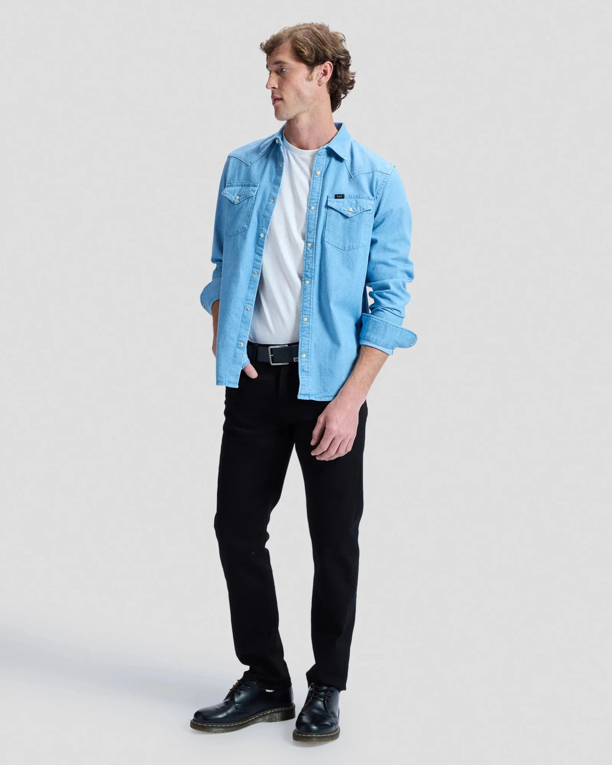 REGULAR WESTERN SHIRT LAKESIDE WASH denim blue | Bildmaterial bereitgestellt von SHOES.PLEASE.