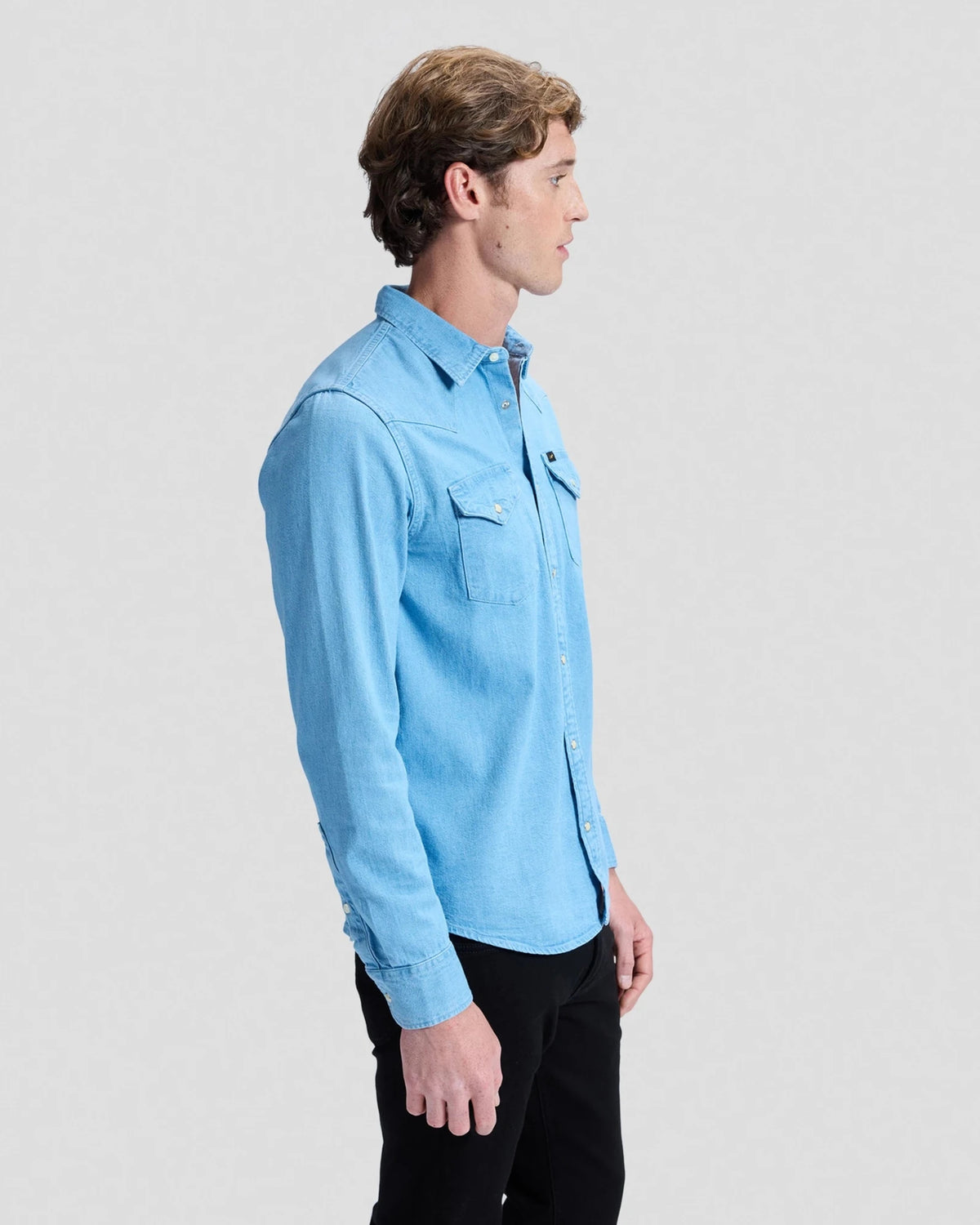 REGULAR WESTERN SHIRT LAKESIDE WASH denim blue | Bildmaterial bereitgestellt von SHOES.PLEASE.