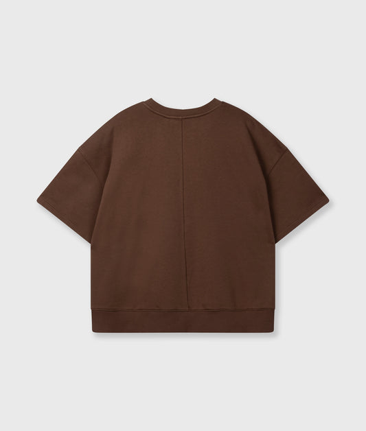 Short Sleeve Sweater dark truffle
