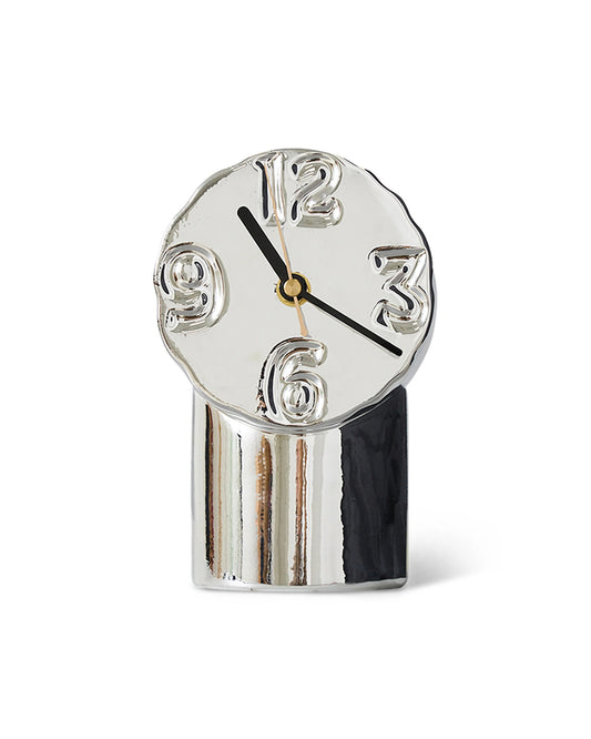 Retro ceramic clock chrome