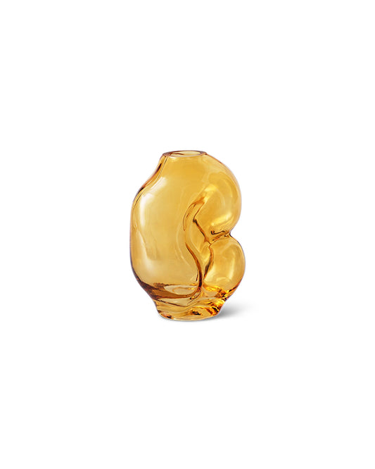 Gleam glass small vase amber