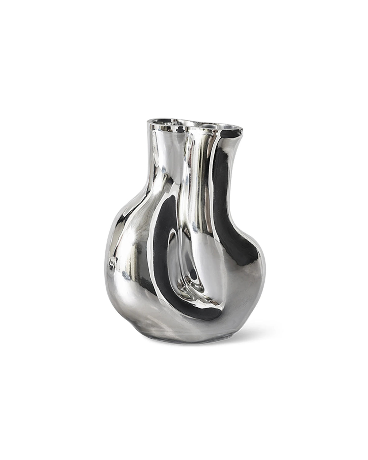 Gleam glass vase chrome | Bildmaterial bereitgestellt von SHOES.PLEASE.