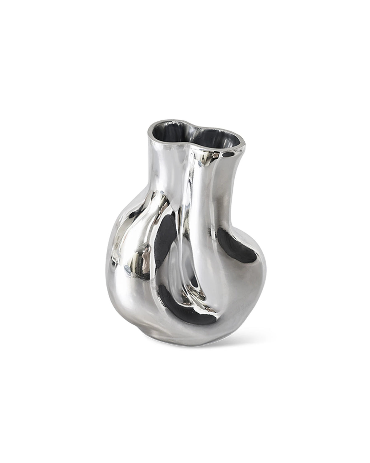 Gleam glass vase chrome | Bildmaterial bereitgestellt von SHOES.PLEASE.
