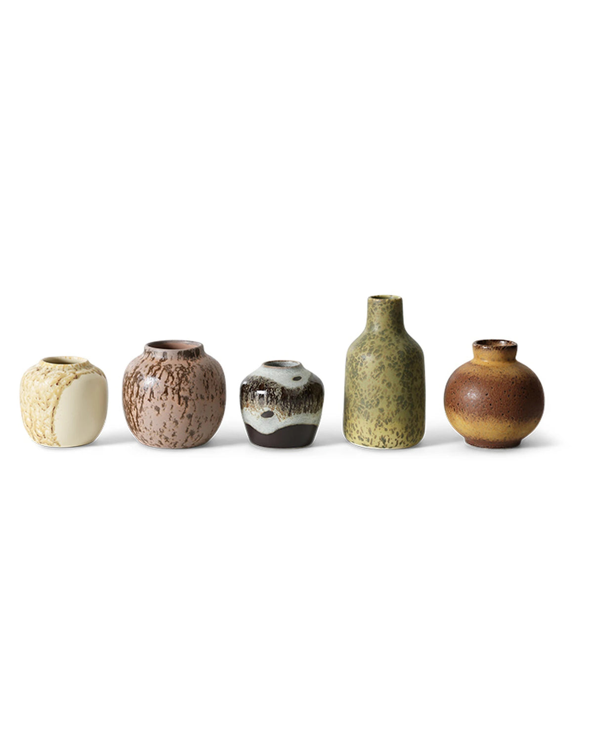 70s ceramics small vases pursuit (set of 5) | Bildmaterial bereitgestellt von SHOES.PLEASE.