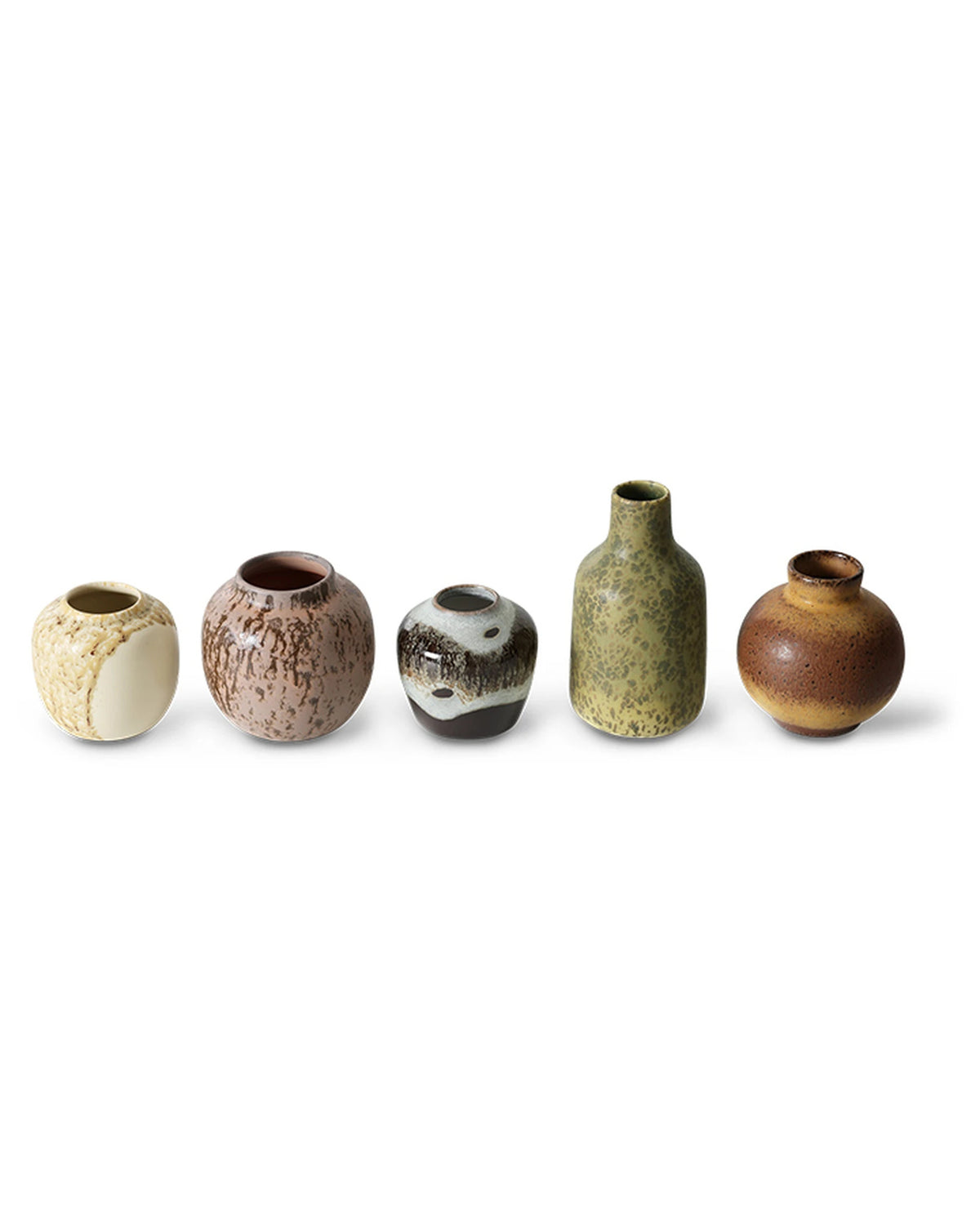70s ceramics small vases pursuit (set of 5) | Bildmaterial bereitgestellt von SHOES.PLEASE.