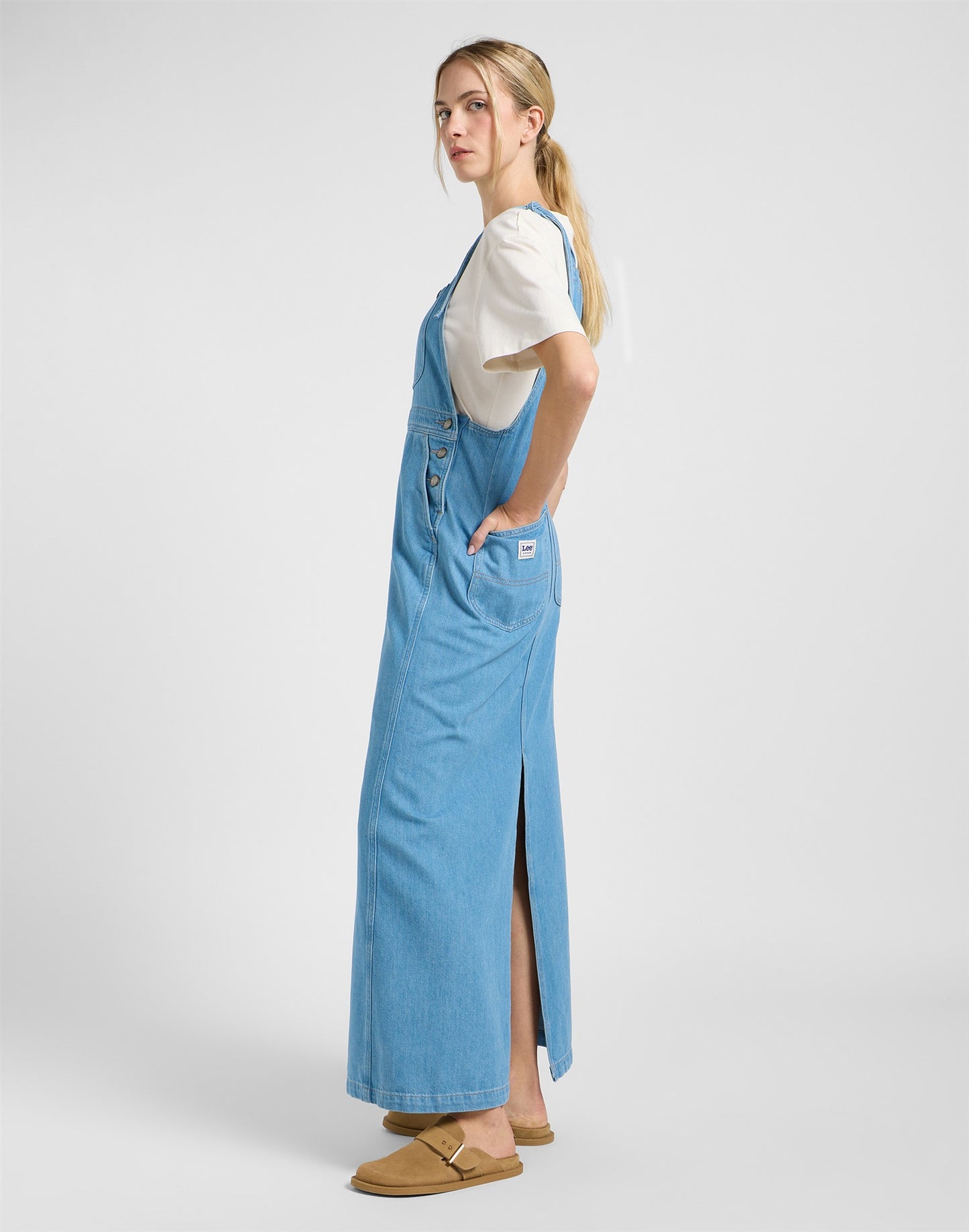 LOOSE OVERALL DRESS BRAND NEW BLUE denim blue | Bildmaterial bereitgestellt von SHOES.PLEASE.