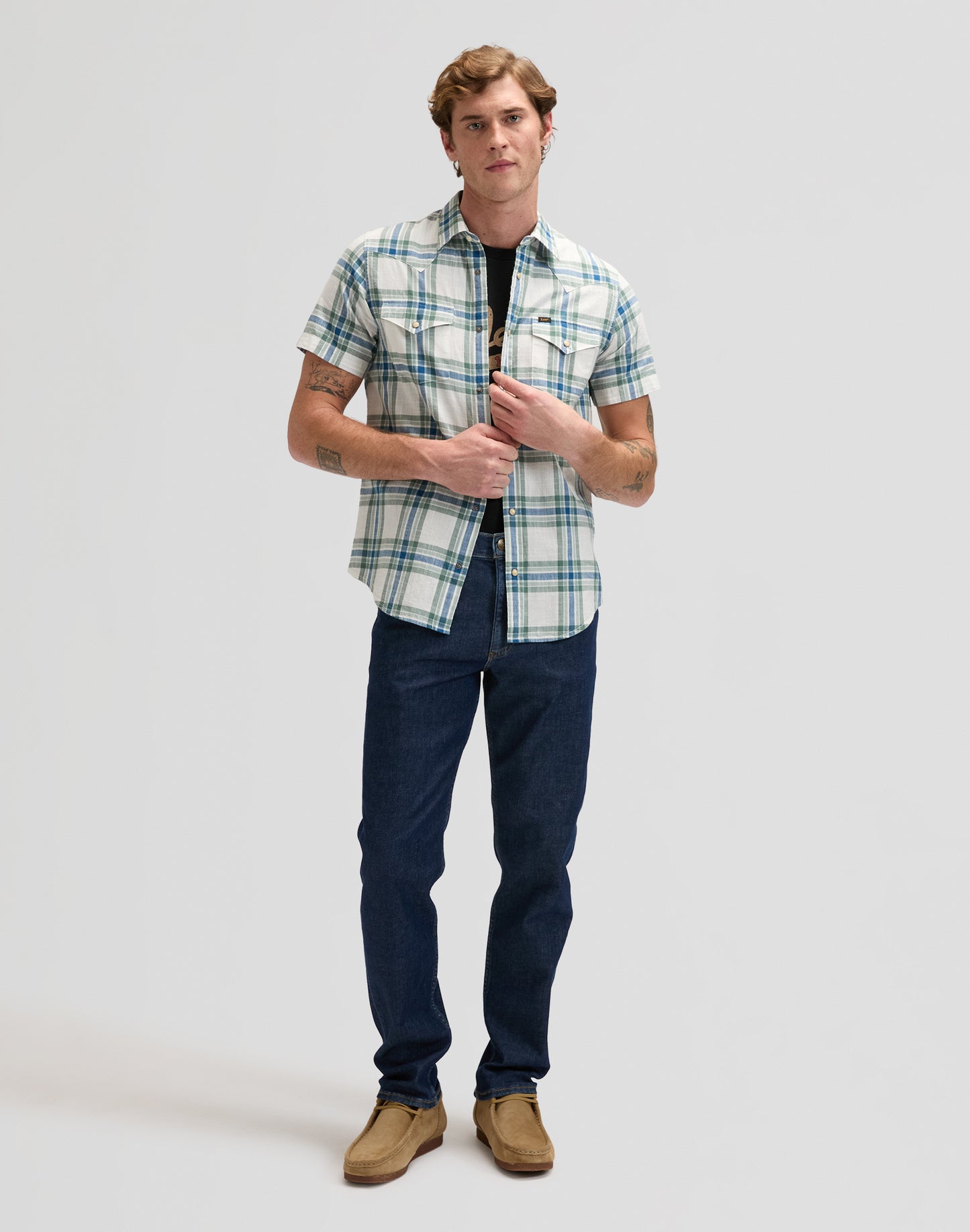 SS WESTERN SHIRT desert sage plaid | Bildmaterial bereitgestellt von SHOES.PLEASE.