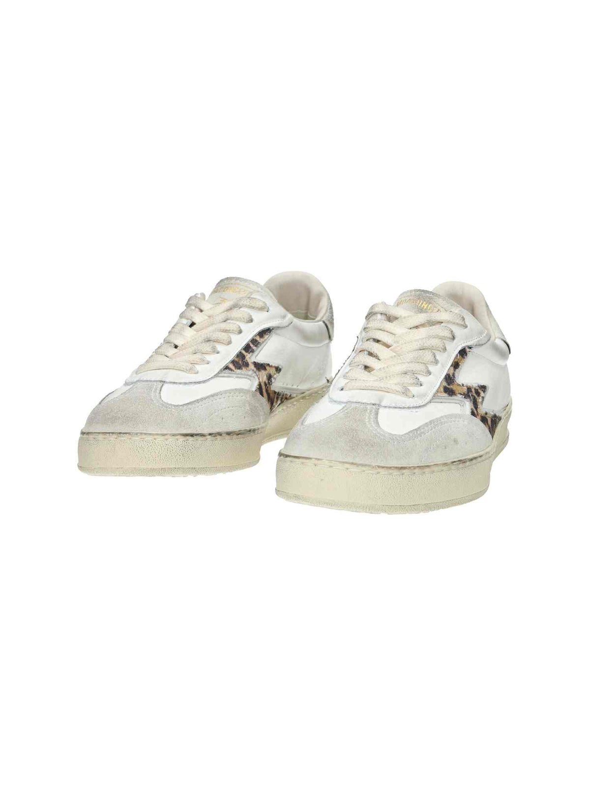 Club Deluxe Torn Canvas Leoprad Print M Logo White Brushed | Bildmaterial bereitgestellt von SHOES.PLEASE.