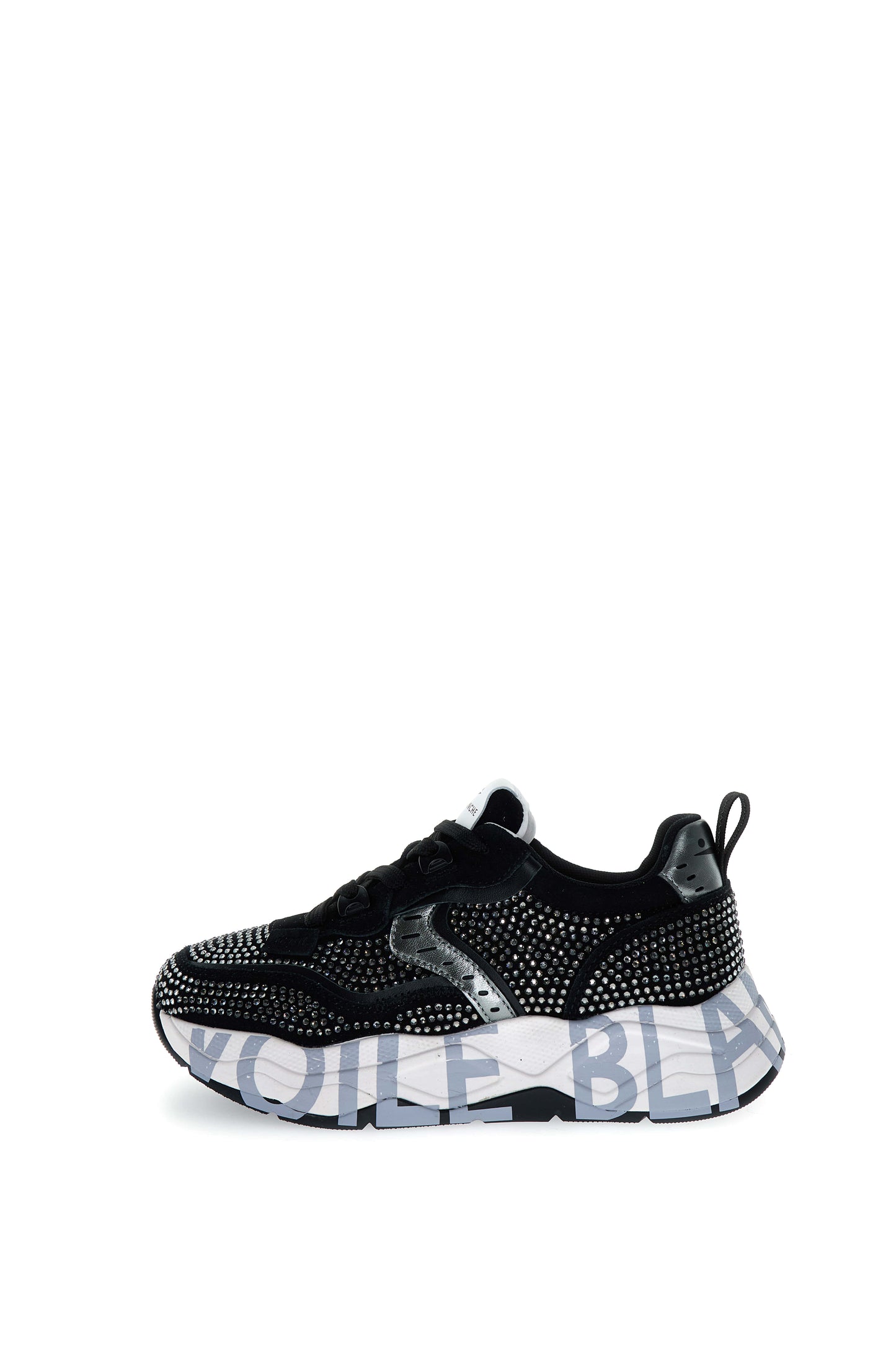 Club105. Suede/Strass black+strass | Bildmaterial bereitgestellt von SHOES.PLEASE.