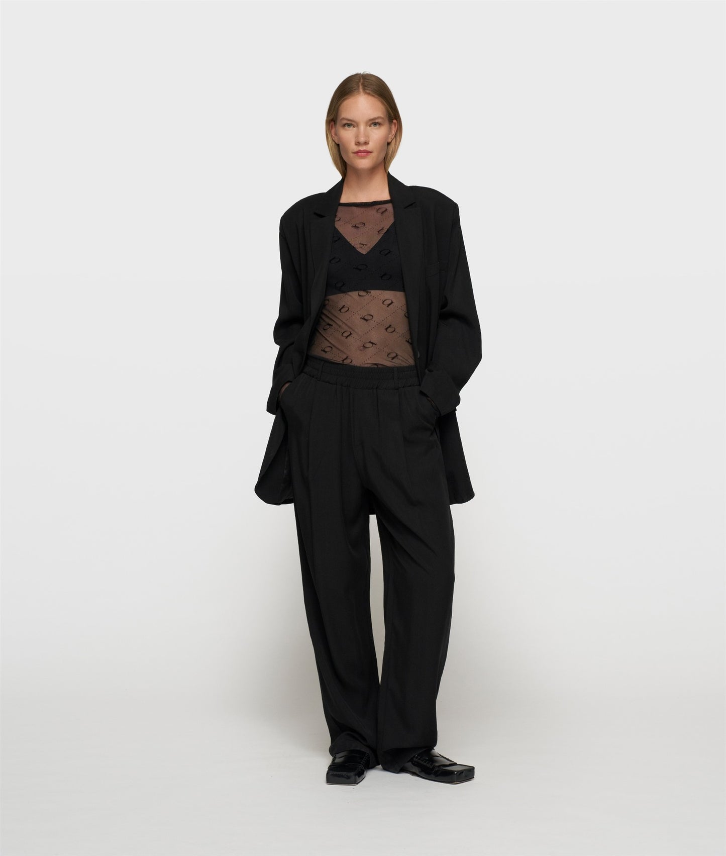 Mesh Long Sleeve Monogram black | Bildmaterial bereitgestellt von SHOES.PLEASE.