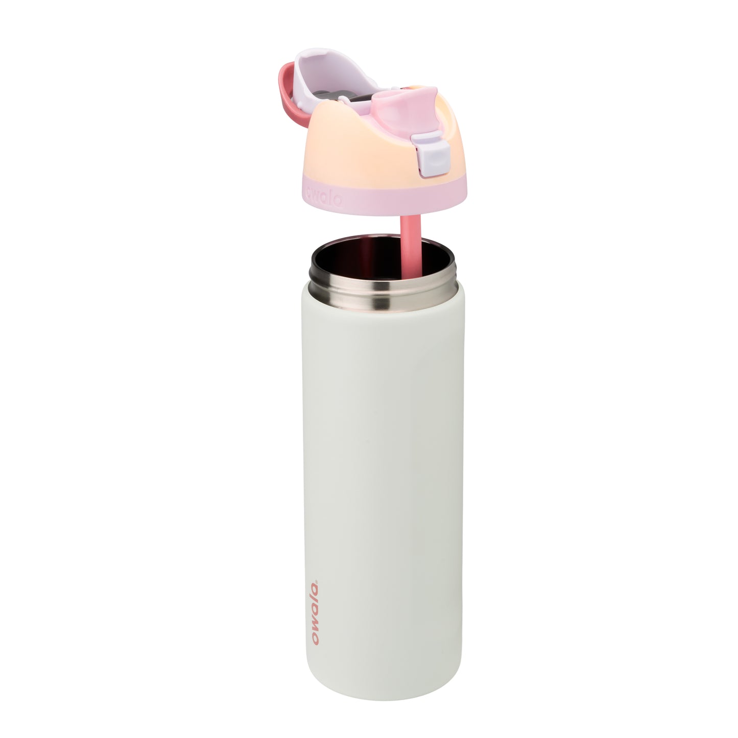 Owala FreeSip Trinkflasche 710 ml in Coastal Mist – mit abgenommenem Deckel und integriertem Strohhalm | Bildmaterial bereitgestellt von SHOES.PLEASE.