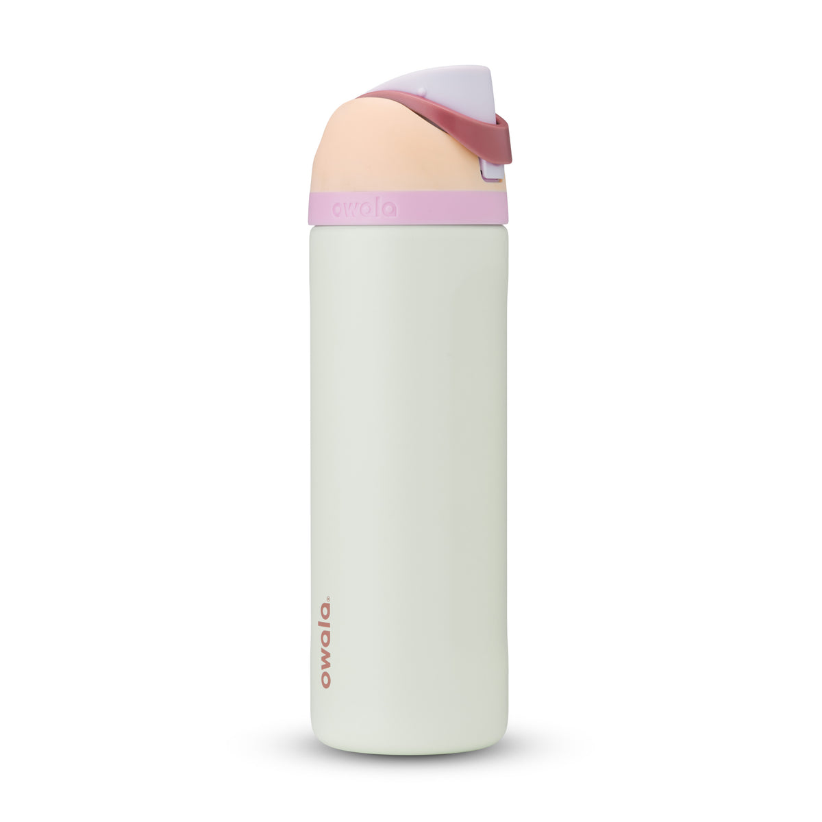 Owala FreeSip Trinkflasche 710 ml in Coastal Mist – ganze Flasche von vorne | Bildmaterial bereitgestellt von SHOES.PLEASE.