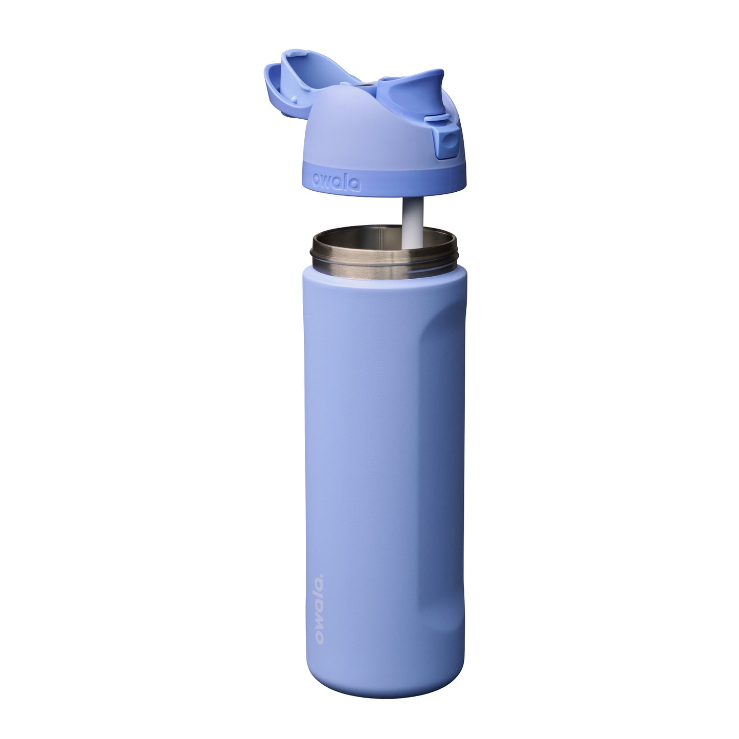 Owala FreeSip Trinkflasche 710 ml in Out of the Blue – mit abgenommenem Deckel und integriertem Strohhalm | Bildmaterial bereitgestellt von SHOES.PLEASE.
