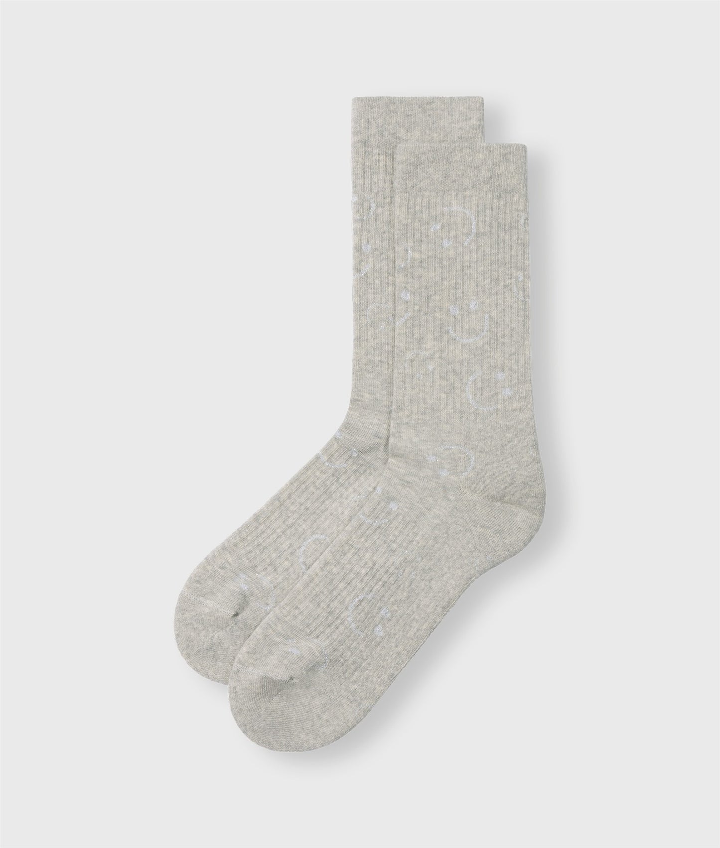 Socks All-Over Smile light grey melee | Bildmaterial bereitgestellt von SHOES.PLEASE.