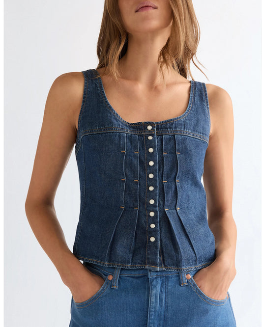 PLEATED CORSET TOP lone rider