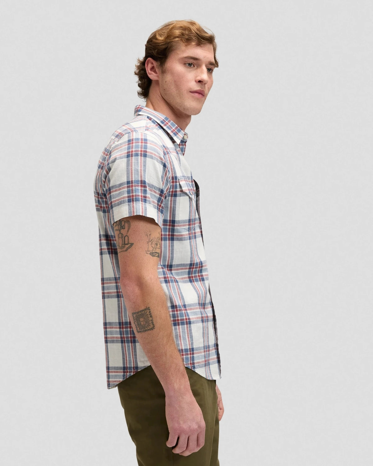 SS WESTERN SHIRT academy blue plaid | Bildmaterial bereitgestellt von SHOES.PLEASE.