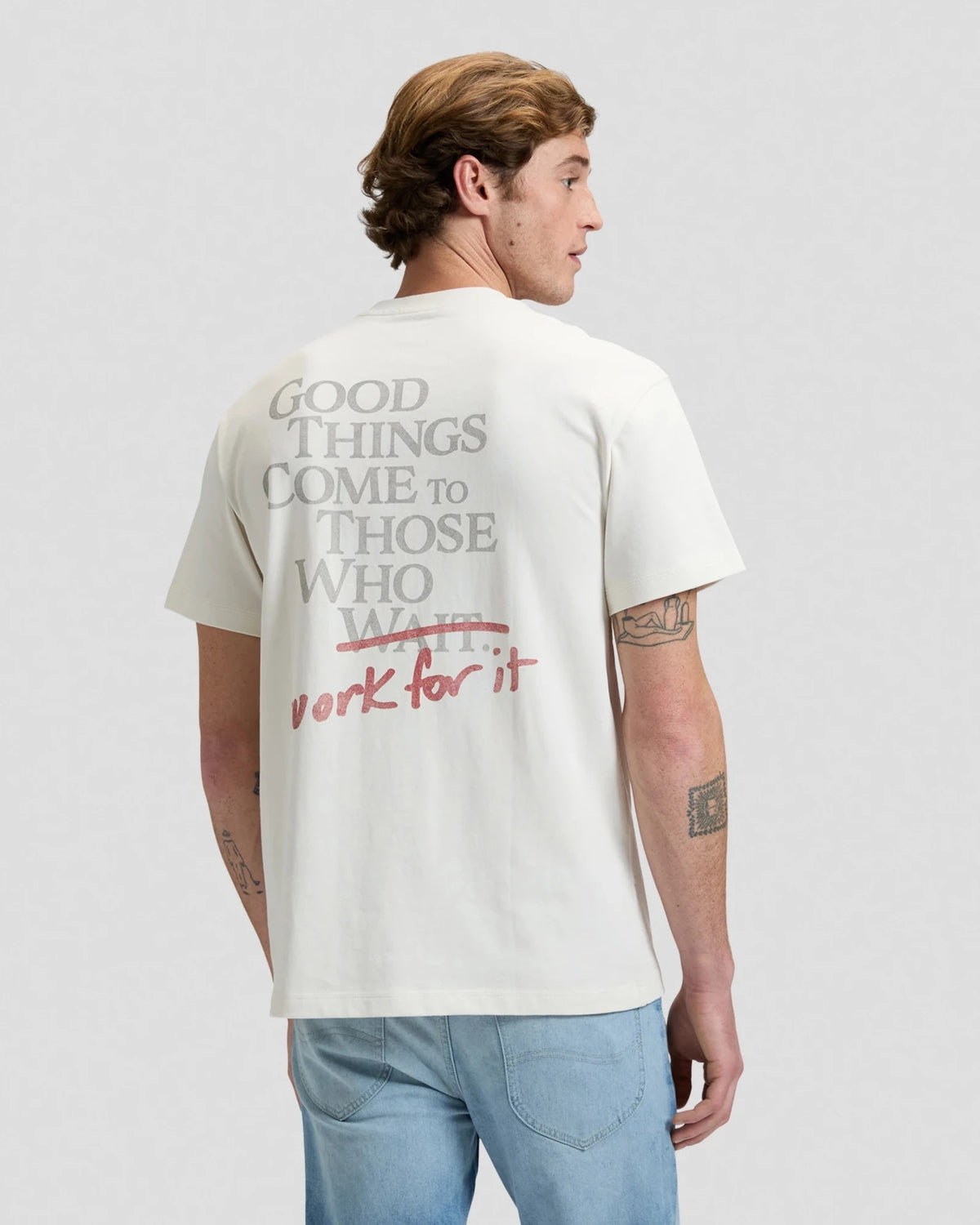 WW WORK FOR IT TEE natural | Bildmaterial bereitgestellt von SHOES.PLEASE.