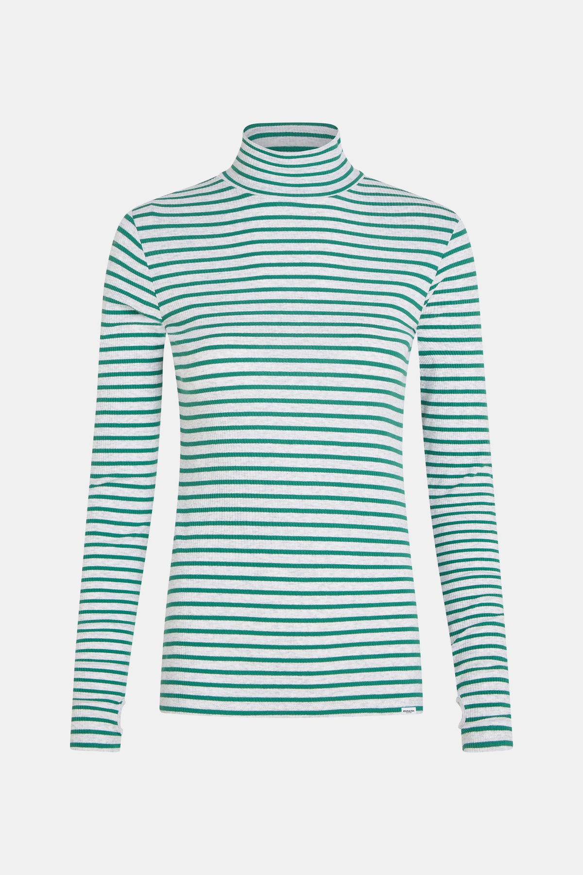 W25F1761LTD-M Longsleeve melange stripe grey mel./green | Bildmaterial bereitgestellt von SHOES.PLEASE.