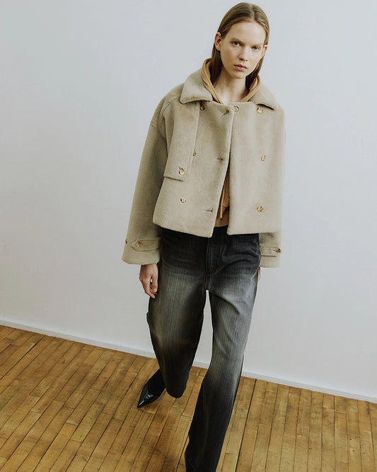 Cley Cropped Trench Jacket mink