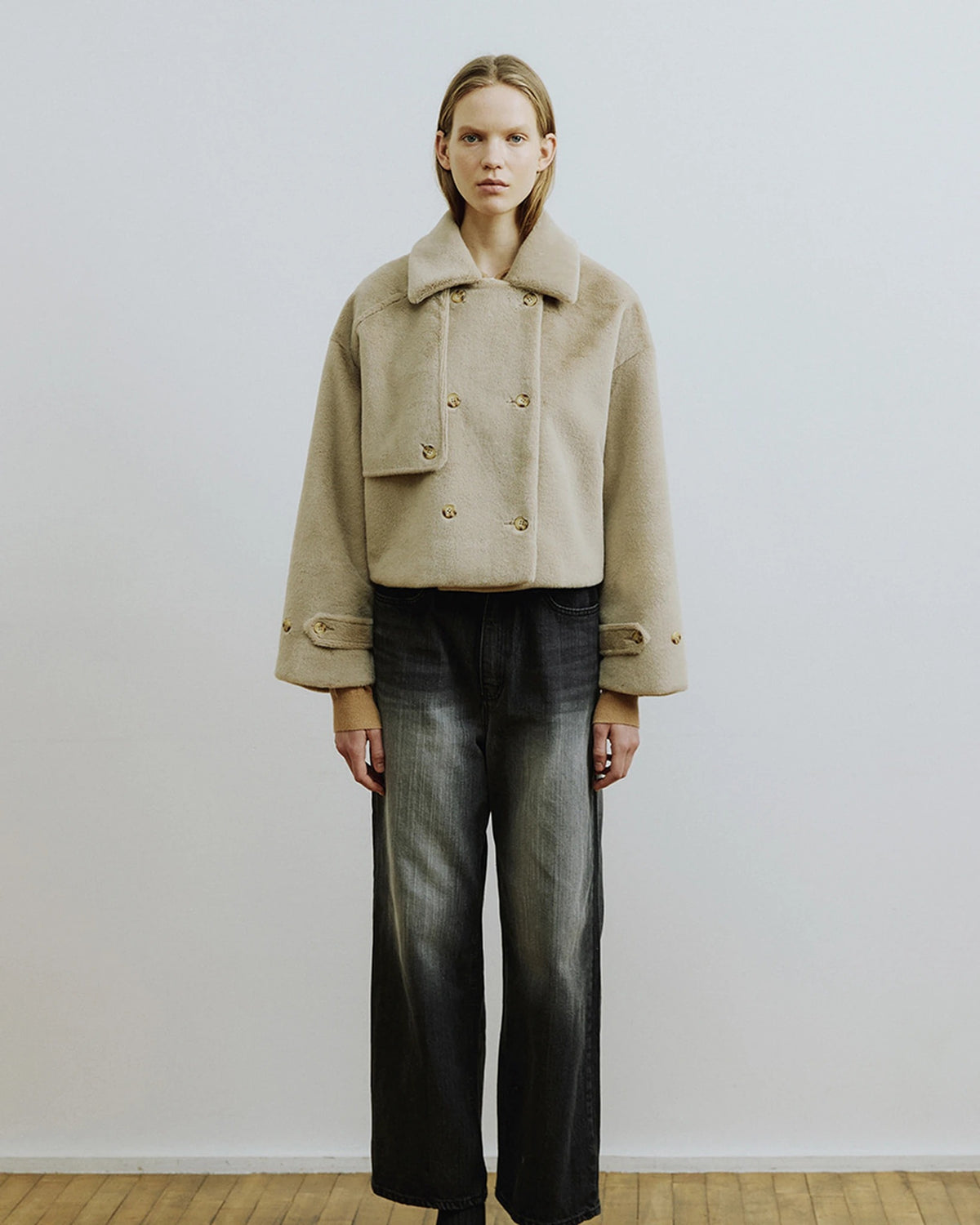 Cley Cropped Trench Jacket mink | Bildmaterial bereitgestellt von SHOES.PLEASE.