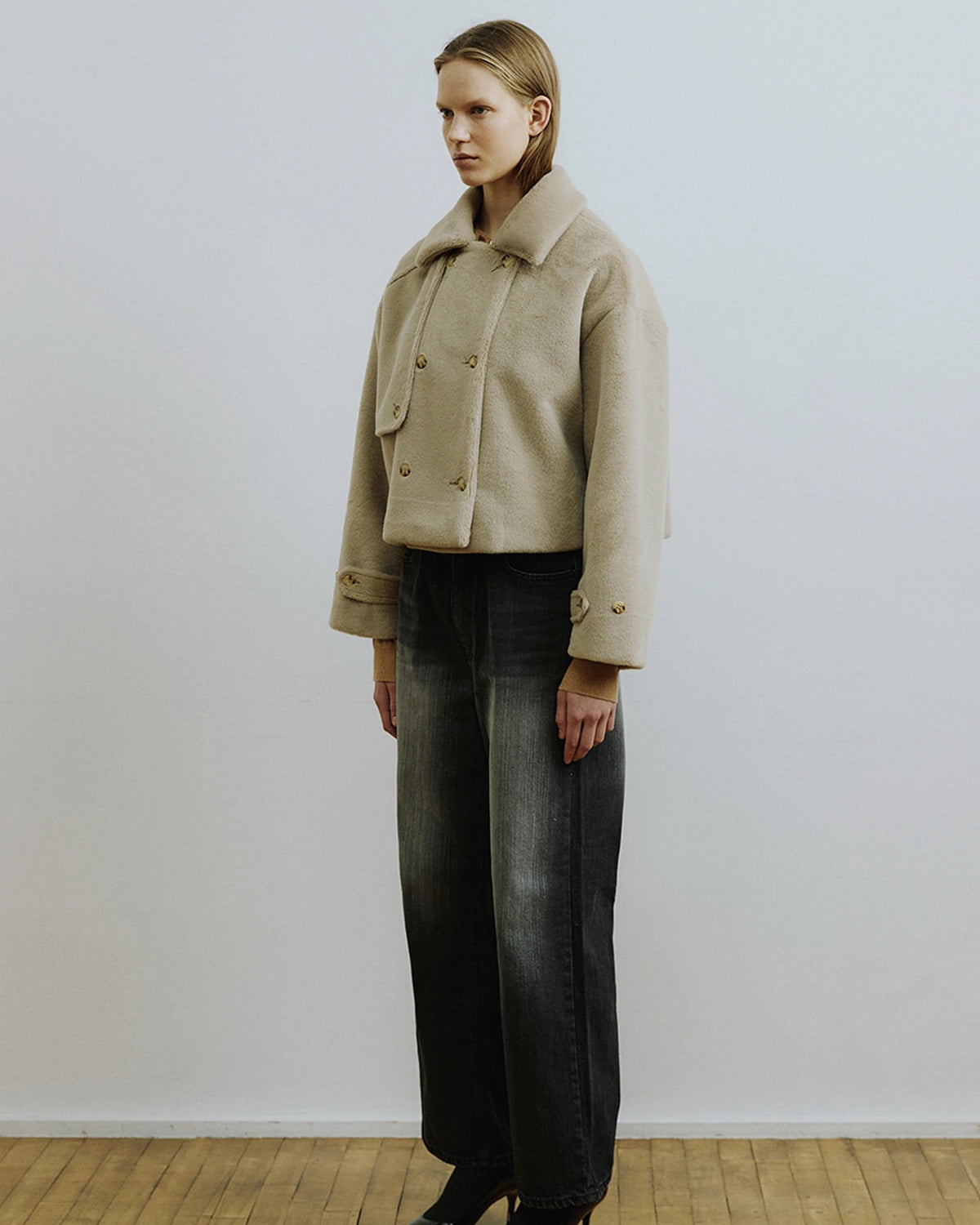 Cley Cropped Trench Jacket mink | Bildmaterial bereitgestellt von SHOES.PLEASE.
