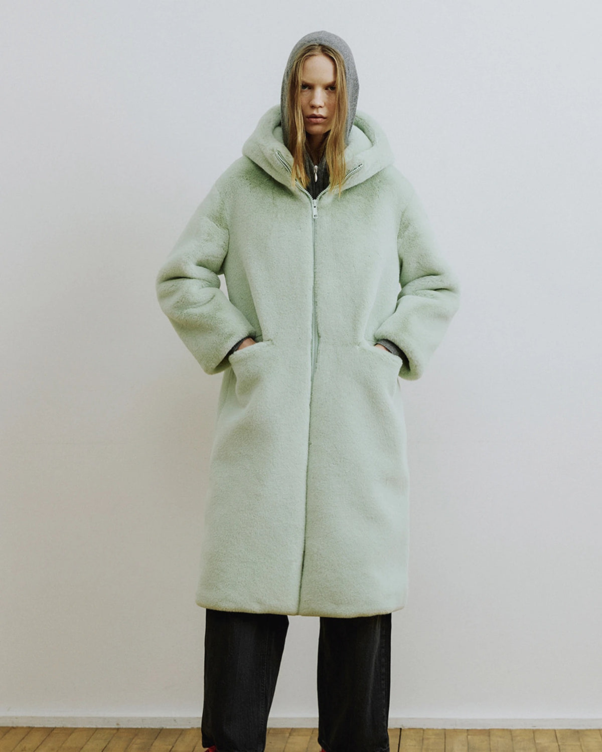 Comely L Hoody Zipup Coat lightmintgreen | Bildmaterial bereitgestellt von SHOES.PLEASE.