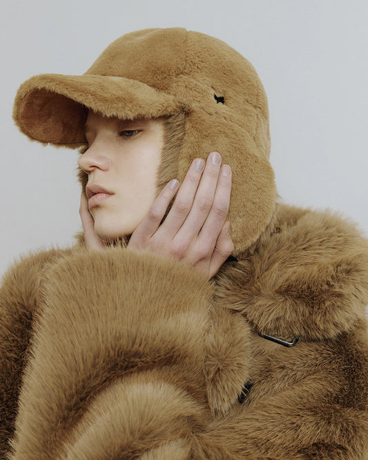 Ear Flap Cap tobaccobrown