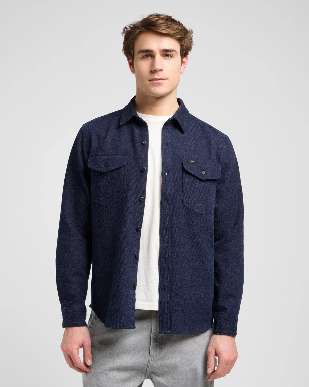 WORKWEAR SHIRT INDIGO JASPE | Bildmaterial bereitgestellt von SHOES.PLEASE.