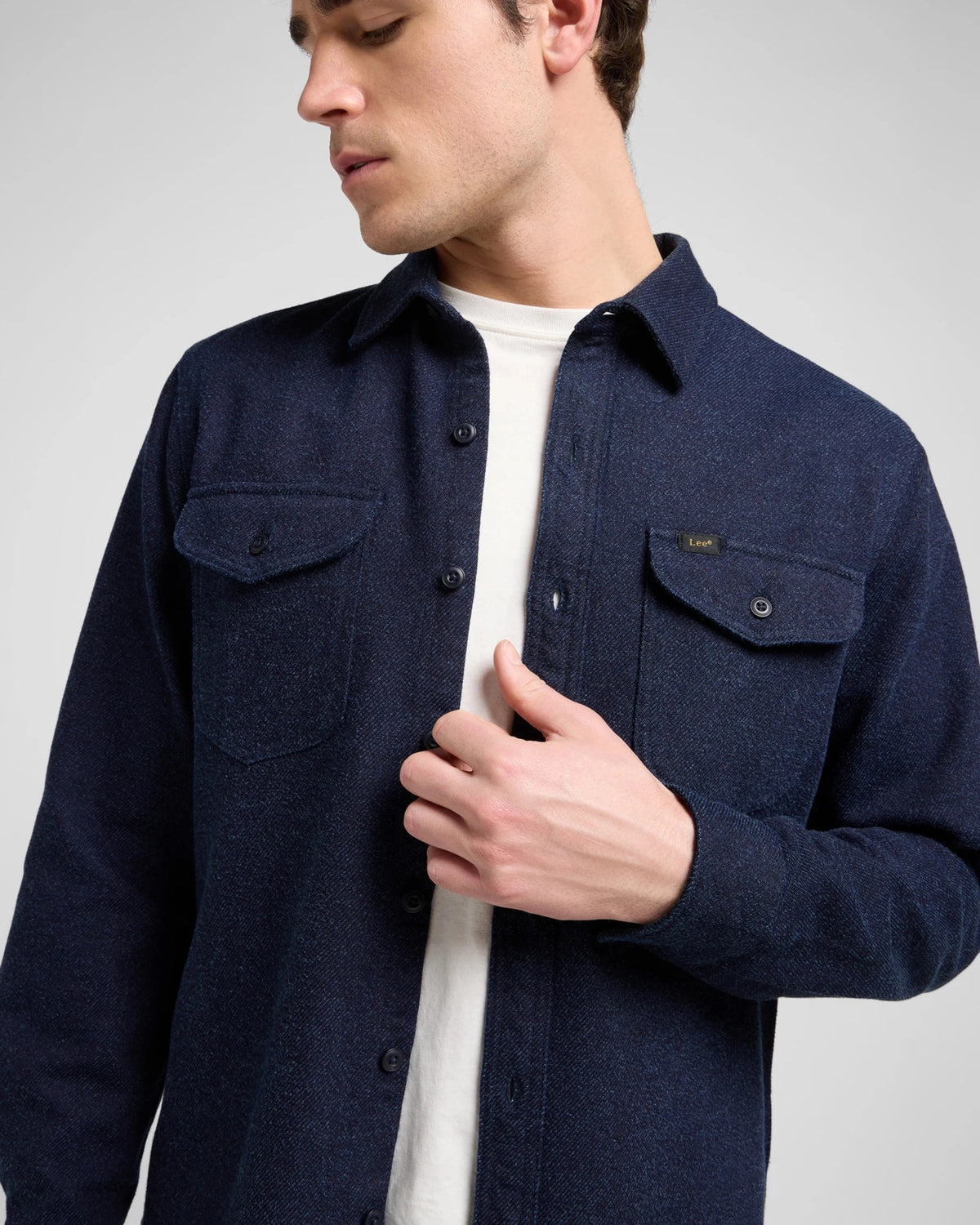 WORKWEAR SHIRT INDIGO JASPE | Bildmaterial bereitgestellt von SHOES.PLEASE.