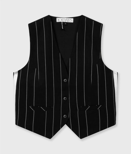 Gilet Pinstripe black