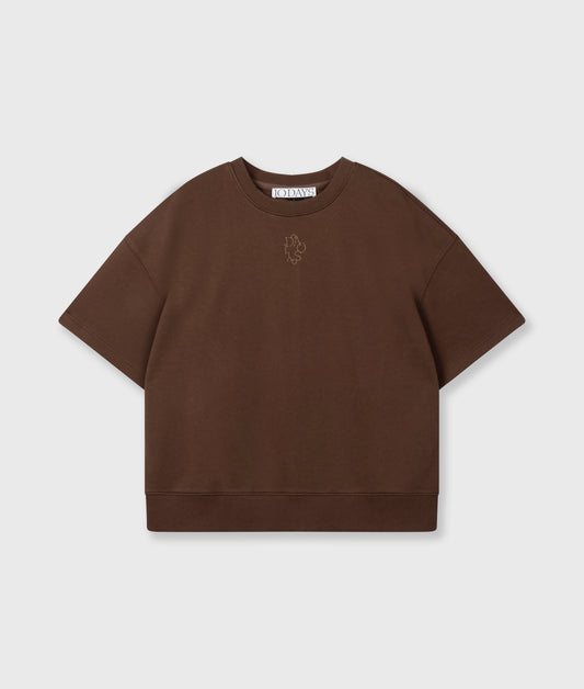 Short Sleeve Sweater dark truffle