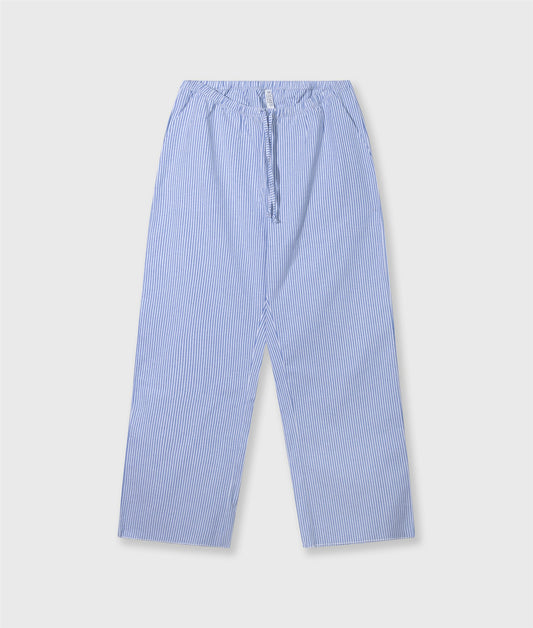Cotton Pants Stripes white/steel blue