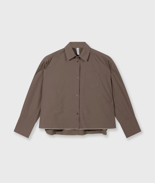 Cropped Shirt Poplin moonrock