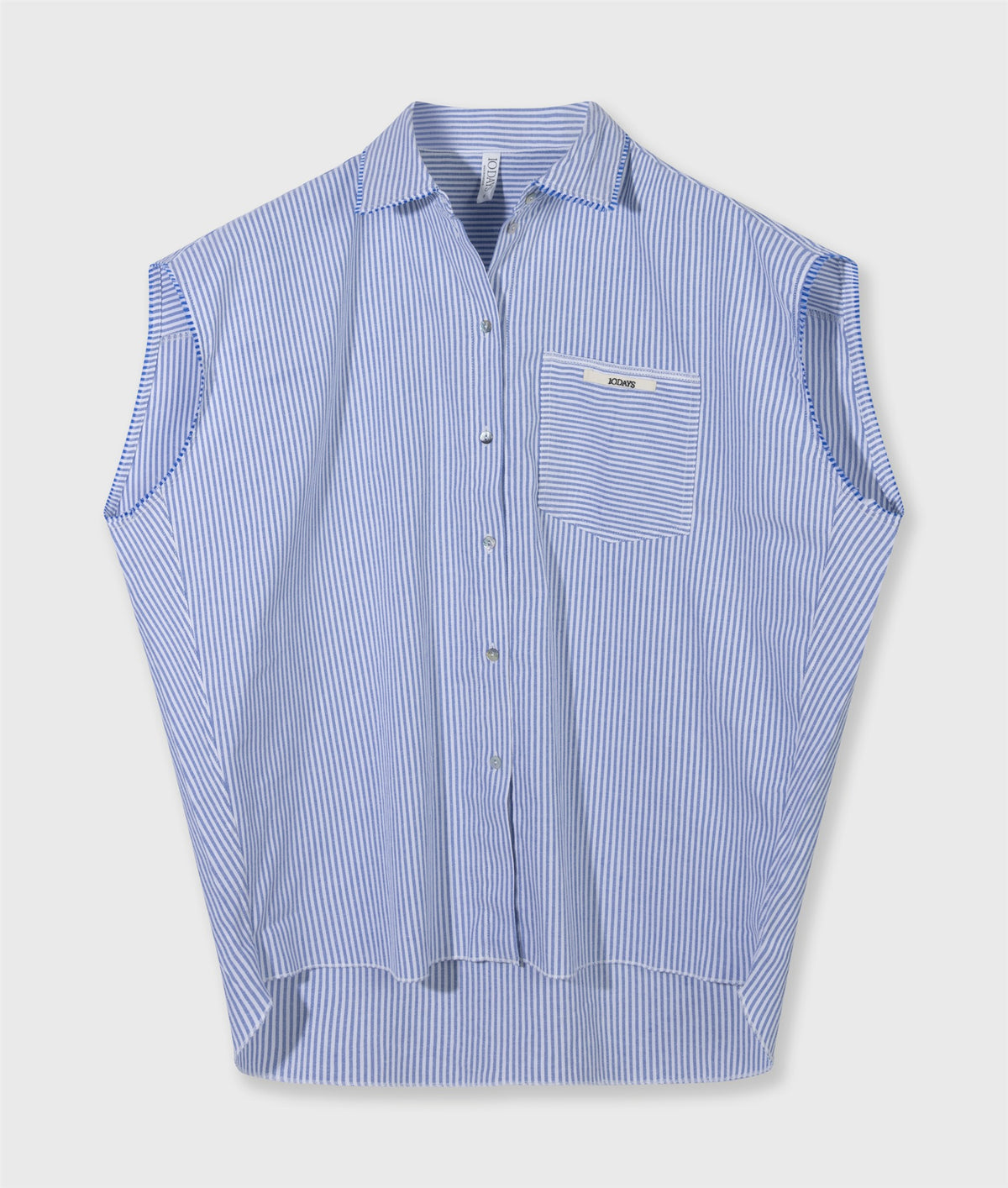 Cotton Blouse Stripes white/steel blue | Bildmaterial bereitgestellt von SHOES.PLEASE.