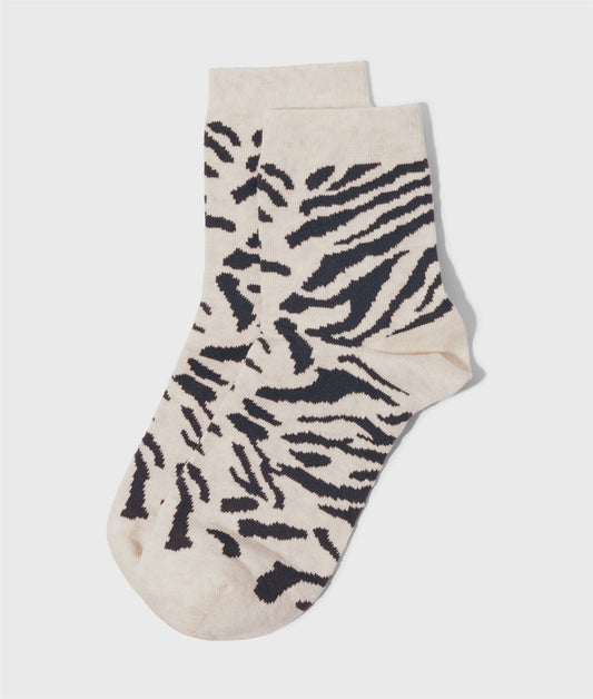 Socks Zebra soft white melee