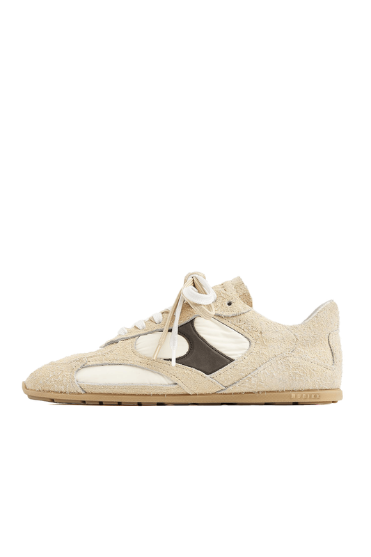 Riley Morgan (L) beige hairy suede