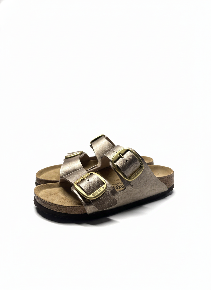 Arizona Big Buckle Birko-Flor Women Narrow graceful taupe | Bildmaterial bereitgestellt von SHOES.PLEASE.